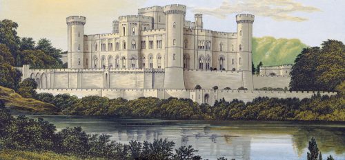 Francis Orpen Morris - Eastnor castle drawn